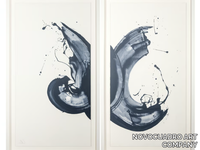 BLUE IN MOTION I & II - Paper Painting _ NOVOCUADRO ART COMPANY