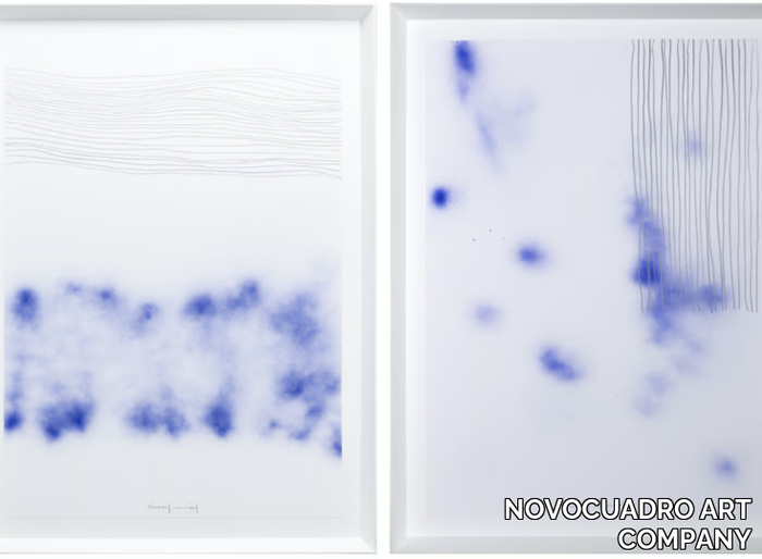 LIANA AZUL I & II - Paper Painting _ NOVOCUADRO ART COMPANY