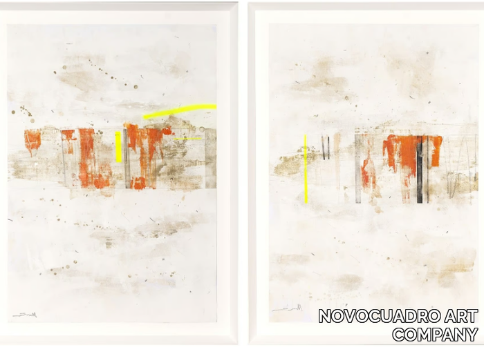 RED WALL I & II - Paper Painting _ NOVOCUADRO ART COMPANY