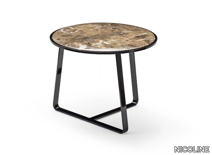 CIRCOLO - Round marble coffee table _ NICOLINE