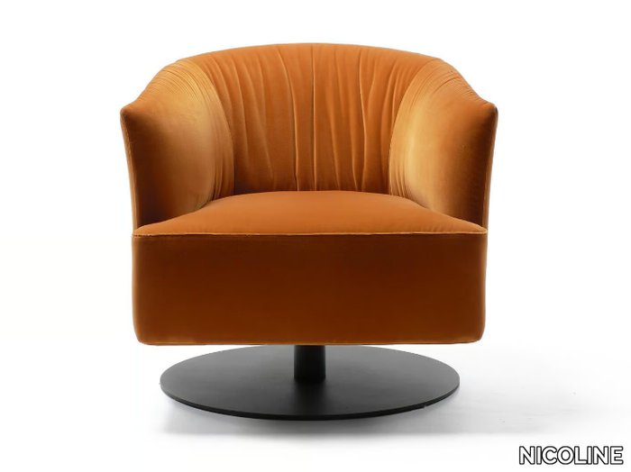 DIGA SWIVEL - Swivel armchair with armrests _ NICOLINE