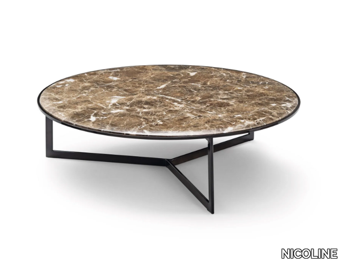 GRANCIRCOLO - Round marble coffee table _ NICOLINE