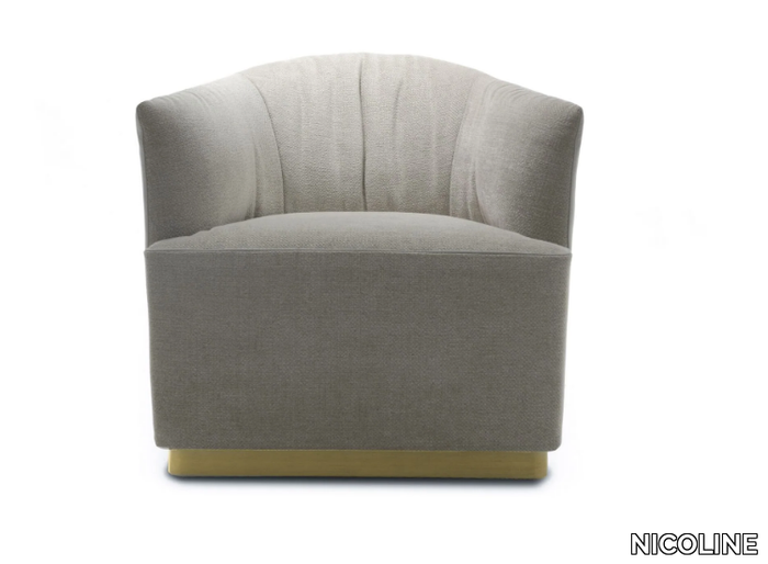 LADY - Fabric easy chair with armrests _ NICOLINE