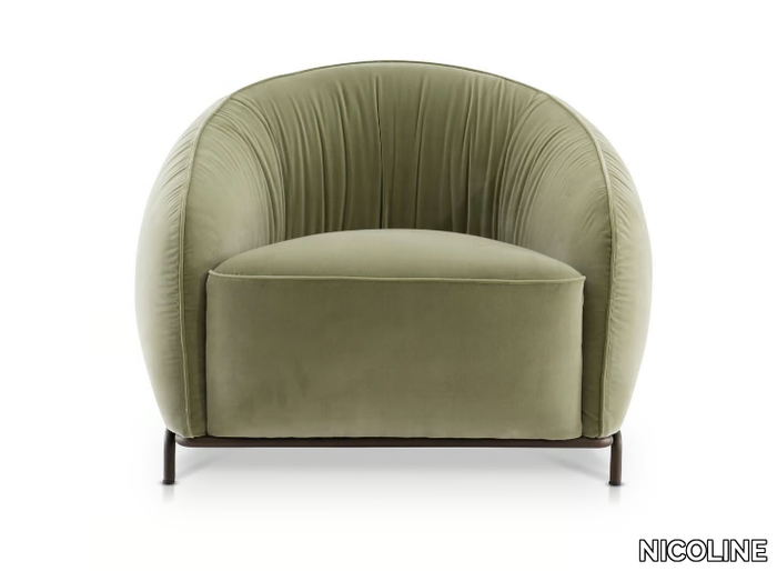 NEST - Fabric easy chair with armrests _ NICOLINE