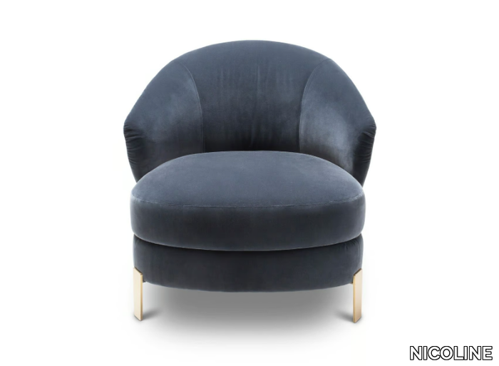 PROUST - Fabric armchair with armrests _ NICOLINE