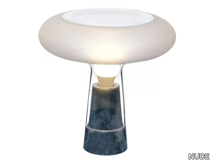 ORION - Crystal table lamp with marble base _ NUDE