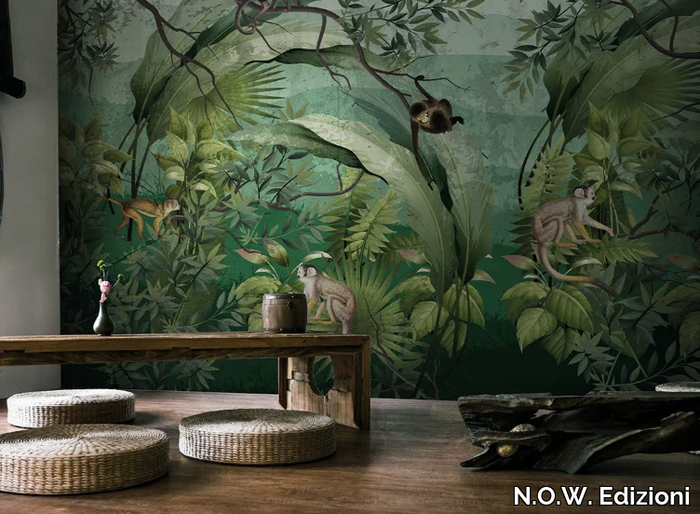 CONCRETE INSIDE THE JUNGLE - Vinyl or fyber glass wallpaper _ N.O.W. Edizioni