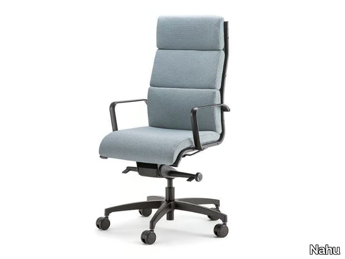 AALBORG SOFT 01 BK - High-back swivel executive chair with 5-spoke base _ Nahu