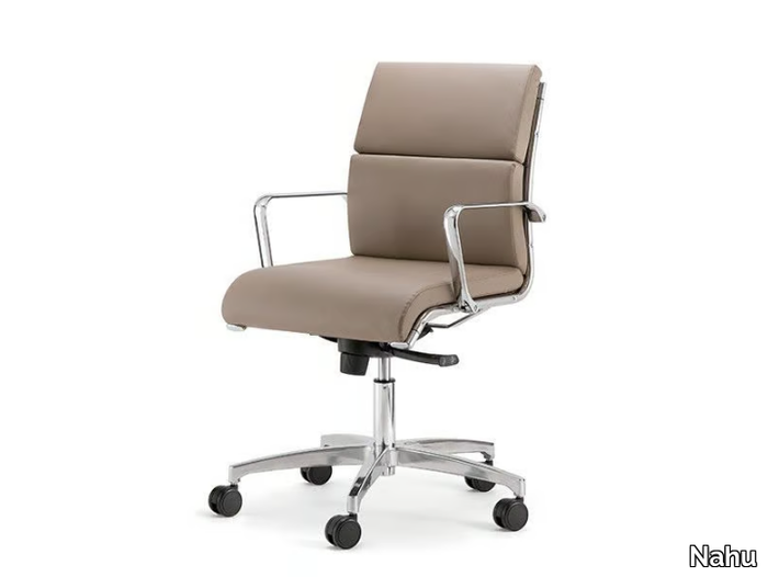 AALBORG SOFT 02 - Swivel executive chair with 5-spoke base with armrests _ Nahu