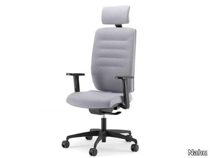 AVA 01 PT - Swivel fabric office chair with 5-Spoke base with armrests _ Nahu