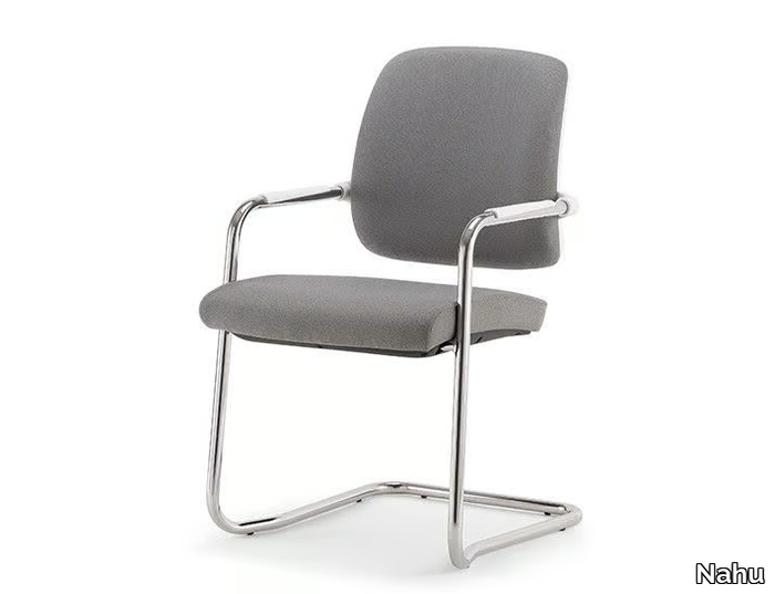 KOS WHITE SOFT 01 - Cantilever chair with armrests _ Nahu