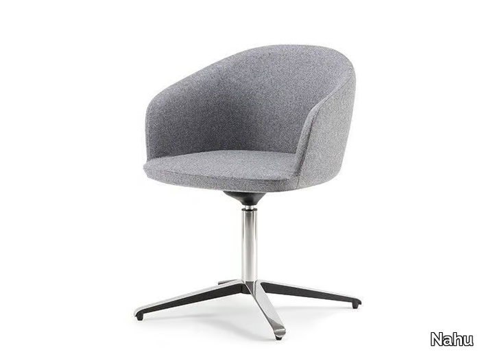 MILOS 02 - With 4-spoke base swivel chair with armrests _ Nahu