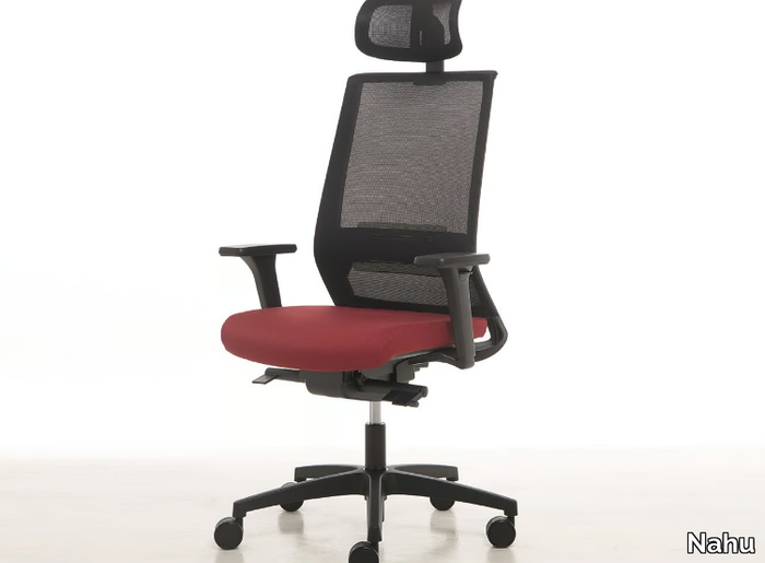 LOGICA 01 PT - Height-adjustable upholstered office chair with headrest _ Nahu