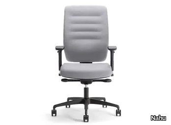 AVA H24 01 - Swivel fabric office chair with 5-Spoke base with armrests _ Nahu