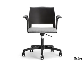 CLIO COVER 03 - Swivel plastic chair with 5-spoke base with armrests _ Nahu