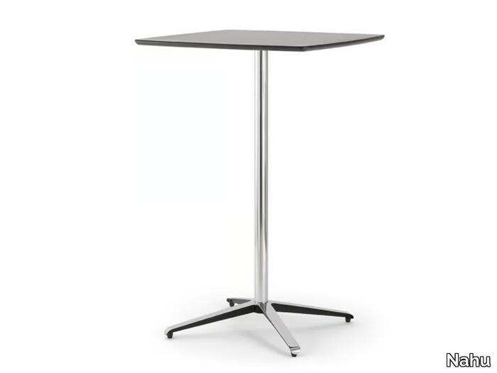 LOTO STAND UP - Steel and wood high table with 4-star base _ Nahu