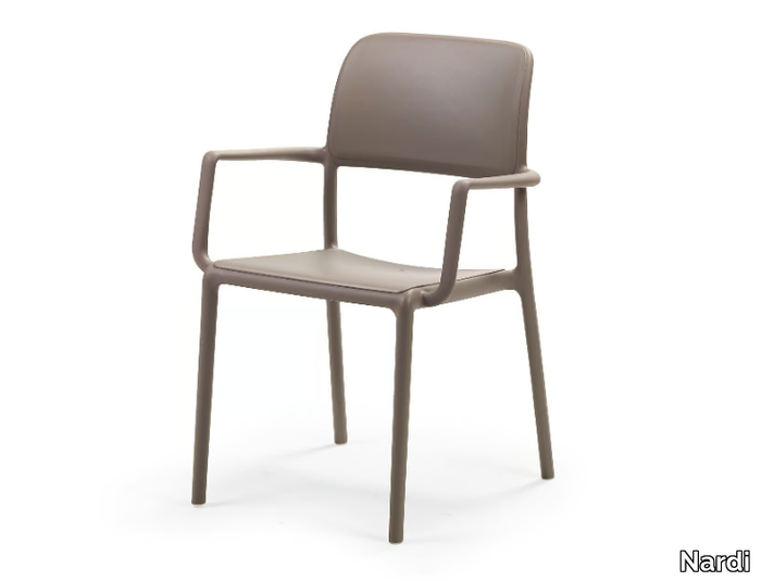 RIVA - Stackable garden chair with armrests _ Nardi