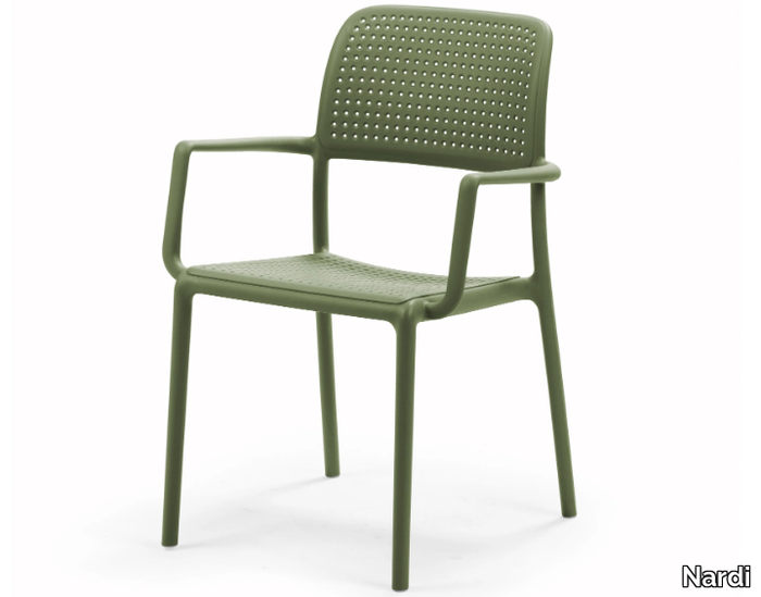 BORA - Stackable garden chair with armrests _ Nardi