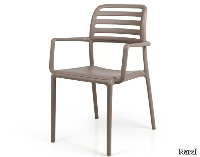 COSTA - Stackable chair with armrests _ Nardi