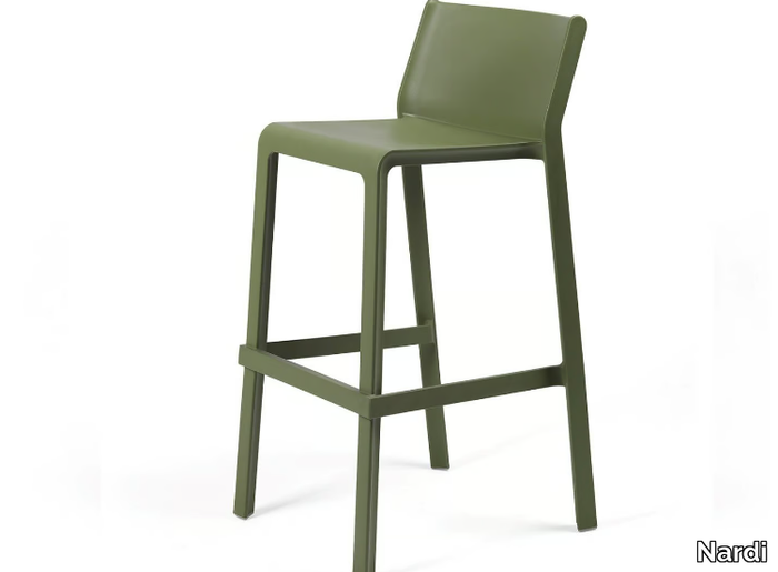 TRILL STOOL - High stool with back with footrest _ Nardi