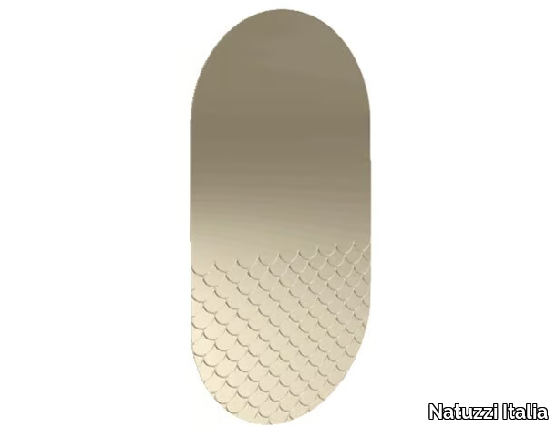 MERMAID - Contemporary style wall-mounted oval mirror _ Natuzzi Italia