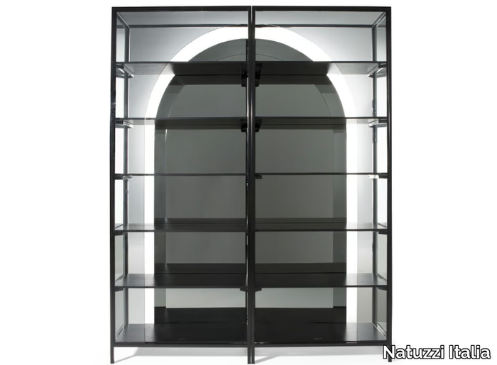 ARCH - Glass bookcase _ Natuzzi Italia