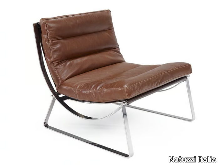 CAMMEO - Tanned leather armchair _ Natuzzi Italia