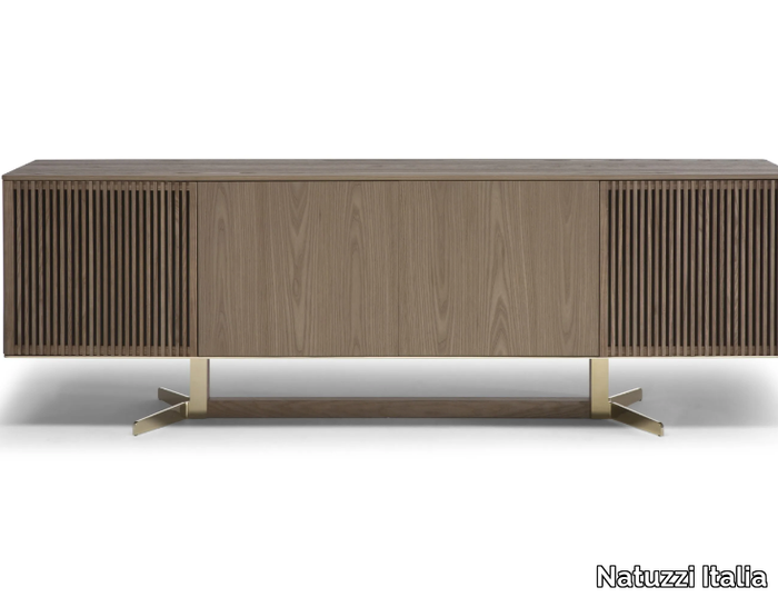 CAMPUS - Solid wood sideboard with doors _ Natuzzi Italia