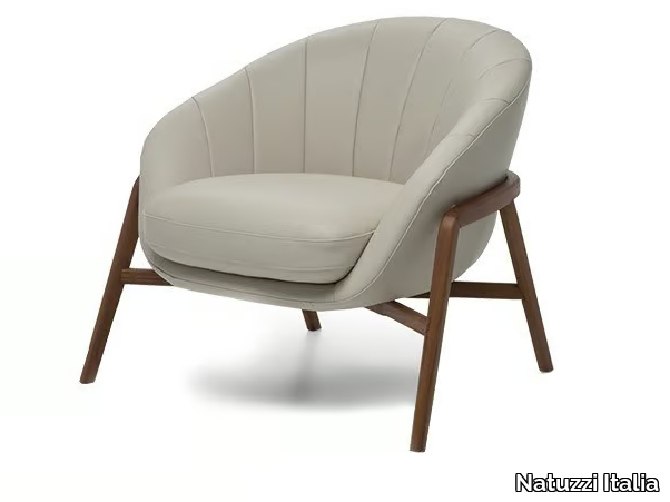 CASSIA - Armchair with armrests _ Natuzzi Italia