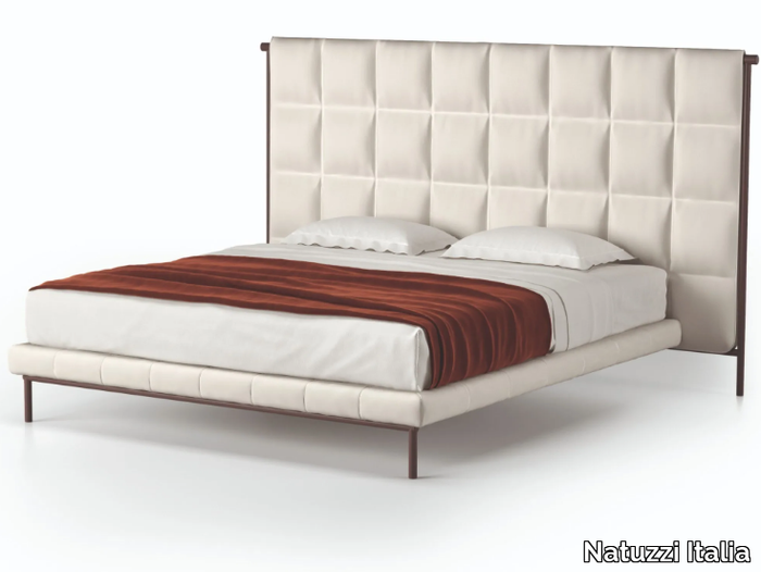 EMA - Double bed with high headboard _ Natuzzi Italia