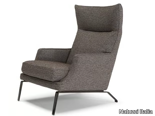 CLEMMIE - Fabric armchair with armrests _ Natuzzi Italia