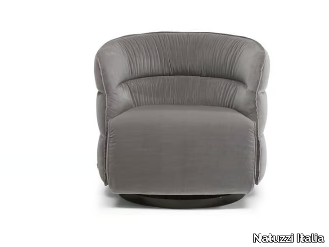 COUTURE - Fabric armchair with armrests _ Natuzzi Italia