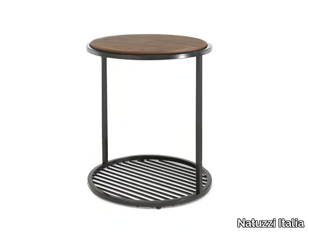 FIL ROUGE - Round wooden coffee table _ Natuzzi Italia