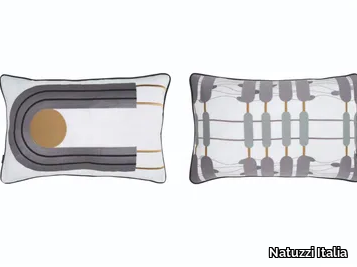 DYSIDEA - Rectangular embroidered fabric cushion _ Natuzzi Italia