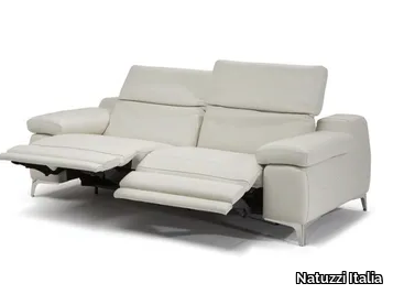 DUCA - 2 seater leather sofa with electric motion _ Natuzzi Italia