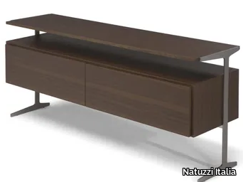 IDO - Wooden sideboard with flap doors _ Natuzzi Italia