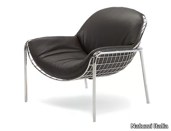 LAVE - Leather armchair _ Natuzzi Italia