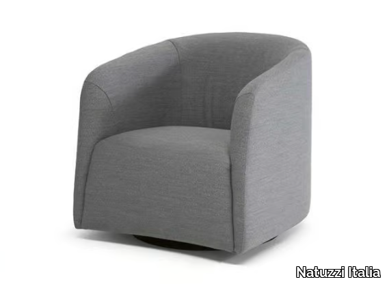 LOGOS - Fabric armchair with armrests _ Natuzzi Italia