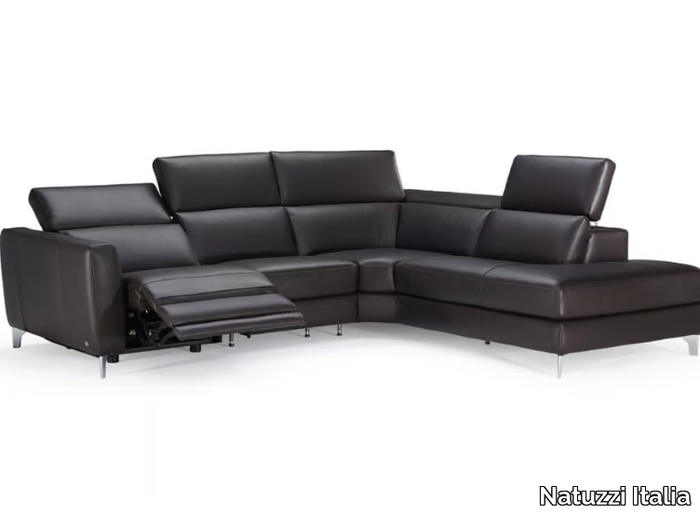 VOLO - Corner recliner sofa with electric motion _ Natuzzi Italia