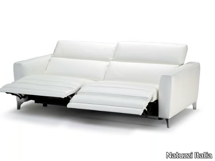 VOLO - Recliner leather sofa with electric motion _ Natuzzi Italia