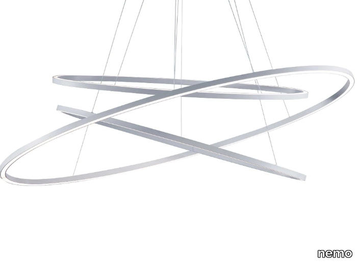 ELLISSE TRIPLE - LED extruded aluminium pendant lamp _ nemo