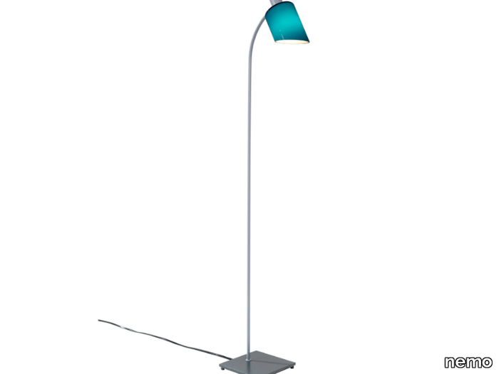 LAMPE DE BUREAU READING - Reading glass and steel floor lamp _ nemo