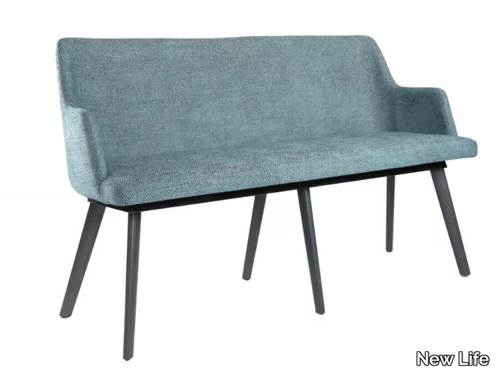 AMA PA03 - Upholstered fabric bench with back _ New Life