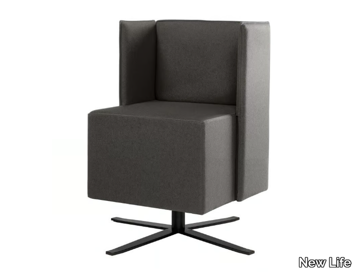 AND POQM01 - Swivel fabric armchair with 4-spoke base _ New Life