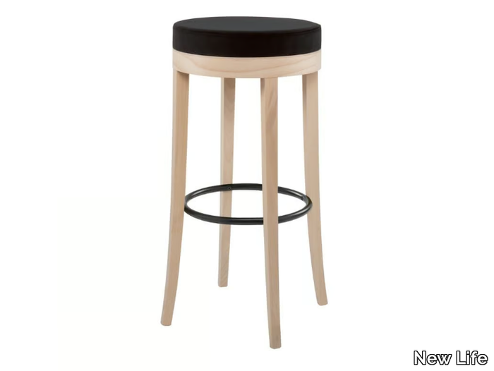 BACCO SG03A - High beech stool with integrated cushion _ New Life