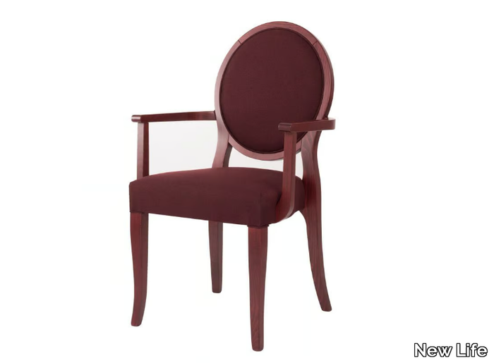 A-ROUND PO01 - Upholstered fabric chair with armrests _ New Life