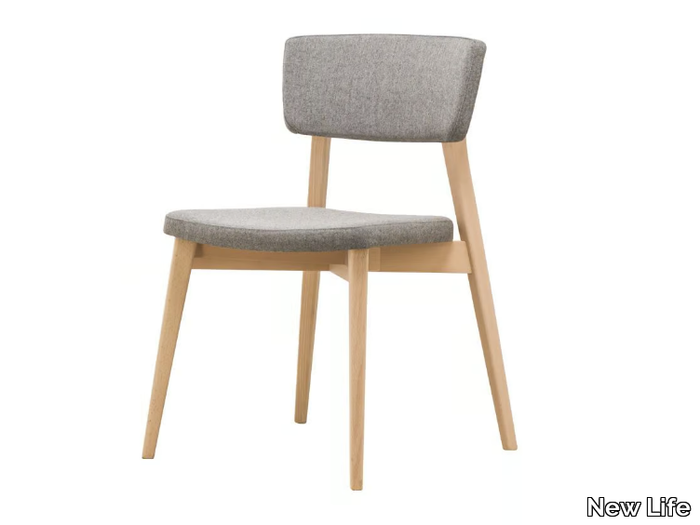 HELLEN SE04 - Stackable upholstered beech chair open back _ New Life