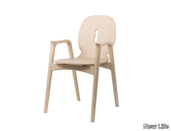 OTTAVIA PO02 - Ash chair with armrests _ New Life