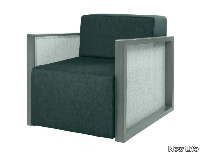 QUADRA PL02 - Fabric armchair with armrests _ New Life