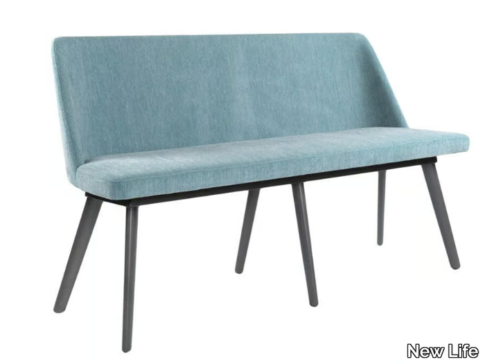 AMA PA02 - Upholstered fabric bench with back _ New Life